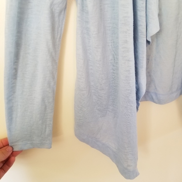 Wildfox Sweat Light Blue Hooded Open Cardigan Size Medium - Picture 5 of 9